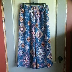 Wide Leg Cropped Pants